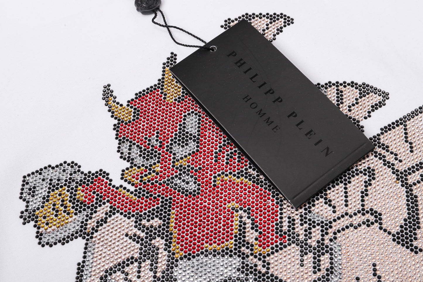 PHILIPP PLEIN Rundhals-T-Shirt mit Dämonen-Print