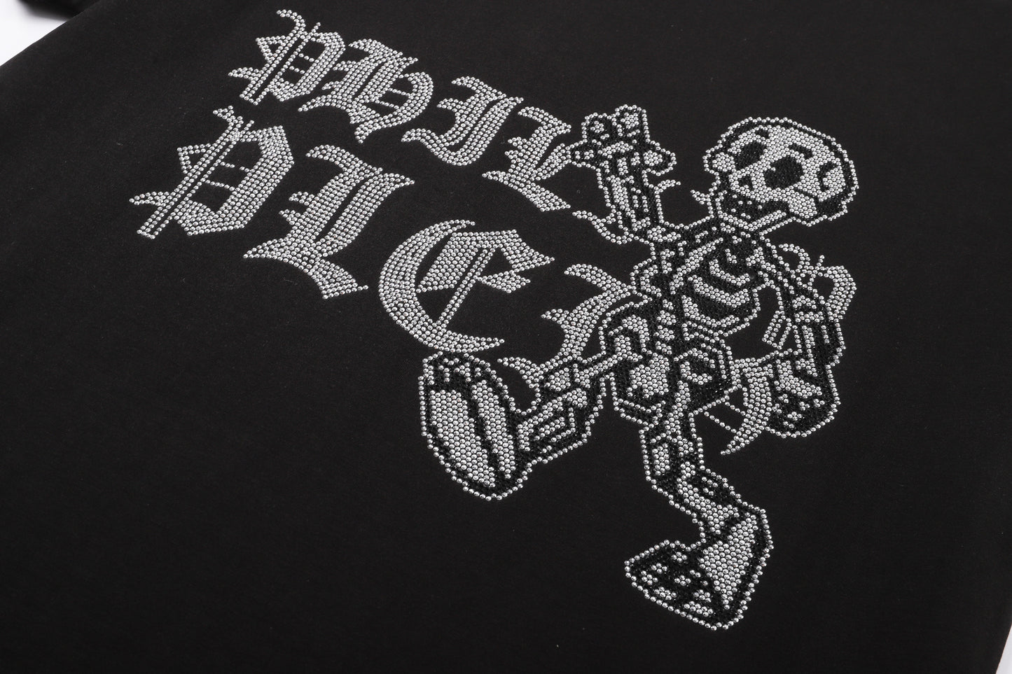 PHILIPP PLEIN Rundhals-T-Shirt mit Totenkopf- und Buchstaben-Design