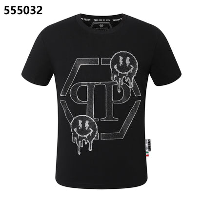 PHILIPP PLEIN Rundhals-T-Shirt mit Cartoon-Smiley-Design