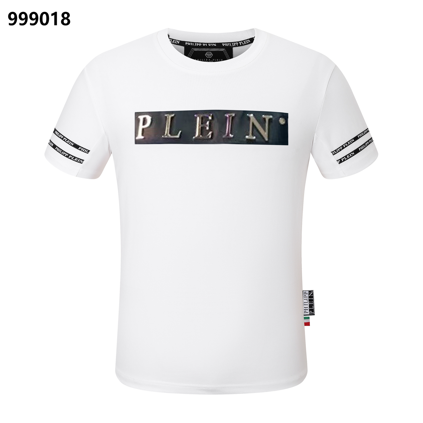 PHILIPP PLEIN Round-Neck T-Shirt with Metal Letters