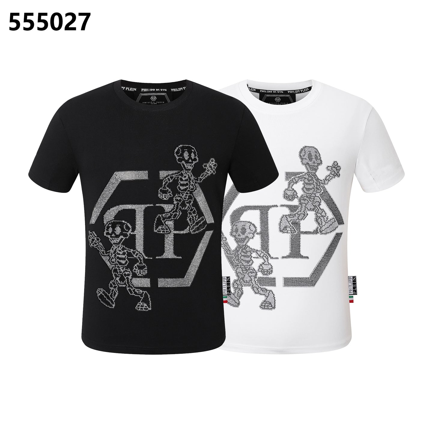 PHILIPP PLEIN Skeleton-Print Crew-Neck T-Shirt