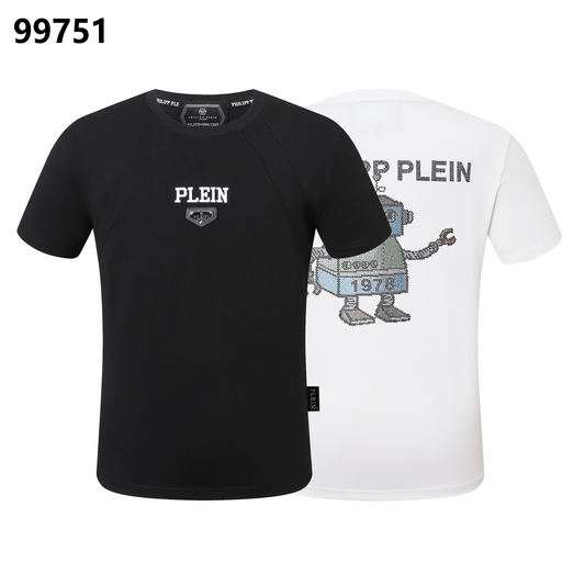 PHILIPP PLEIN Robot Rhinestone-Embellished Crew-Neck T-Shirt