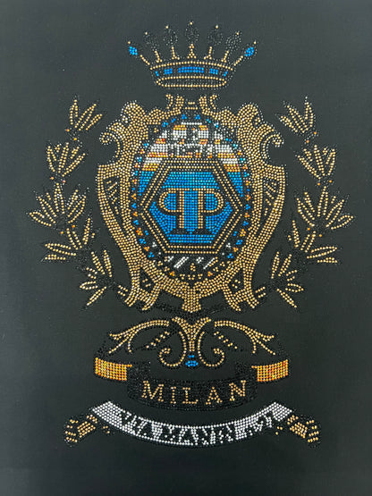 PHILIPP PLEIN T-Shirt mit Kronen-Print und Rundhalsausschnitt