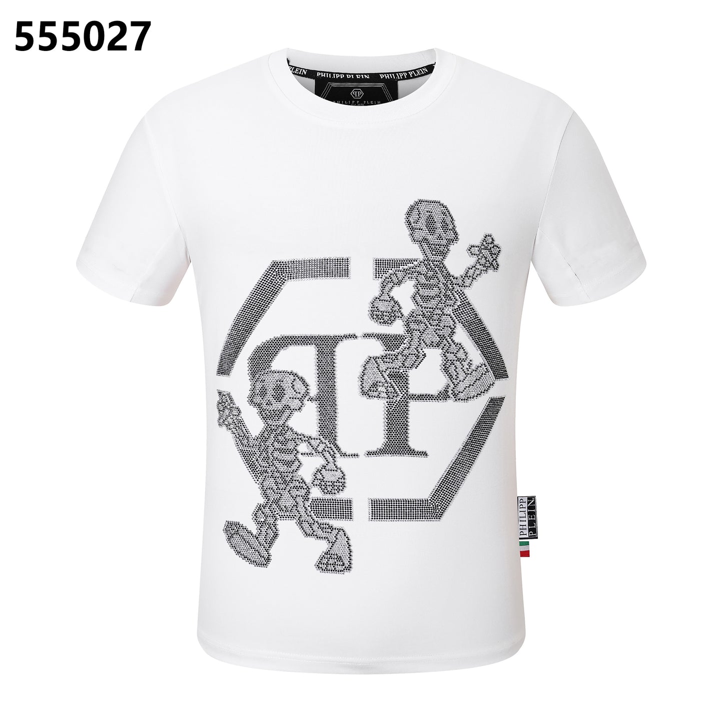 PHILIPP PLEIN Skeleton-Print Crew-Neck T-Shirt