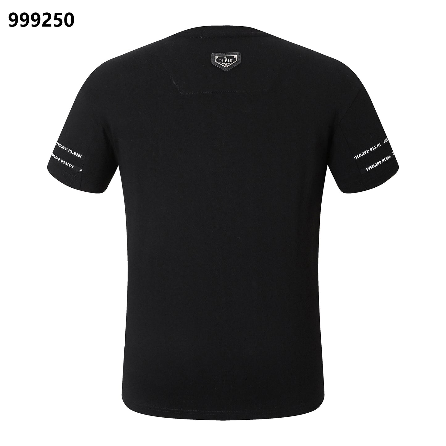 PHILIPP PLEIN Gold-Letter Tennis Rundhals-T-Shirt