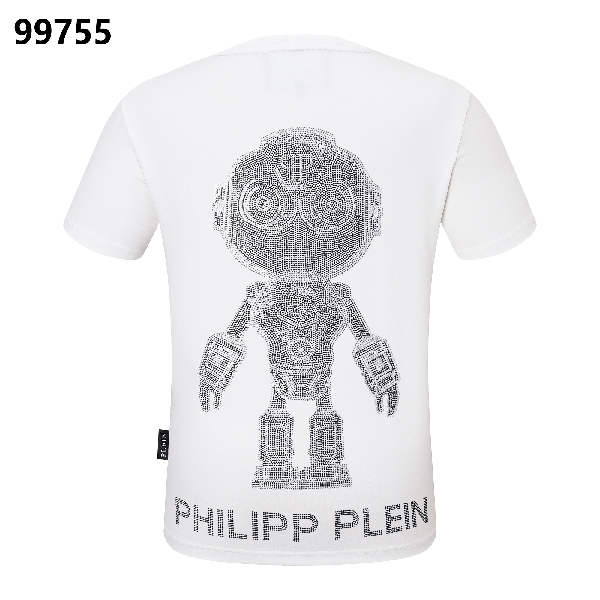 PHILIPP PLEIN ロボットラインストーン装飾クルーネックTシャツ