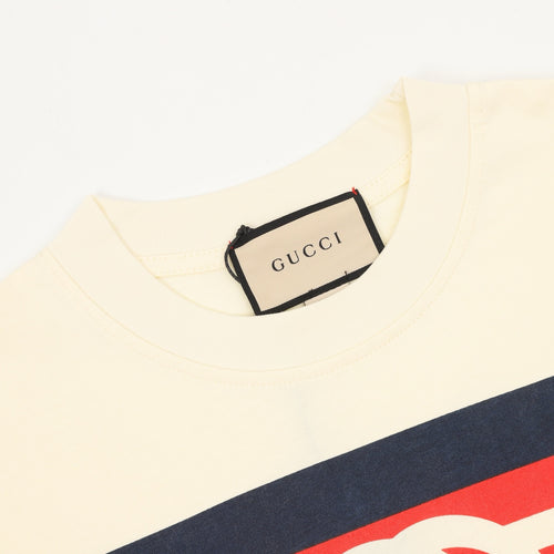 インターロッキングG ストライプ プリント入り ショートスリーブ Tシャツ