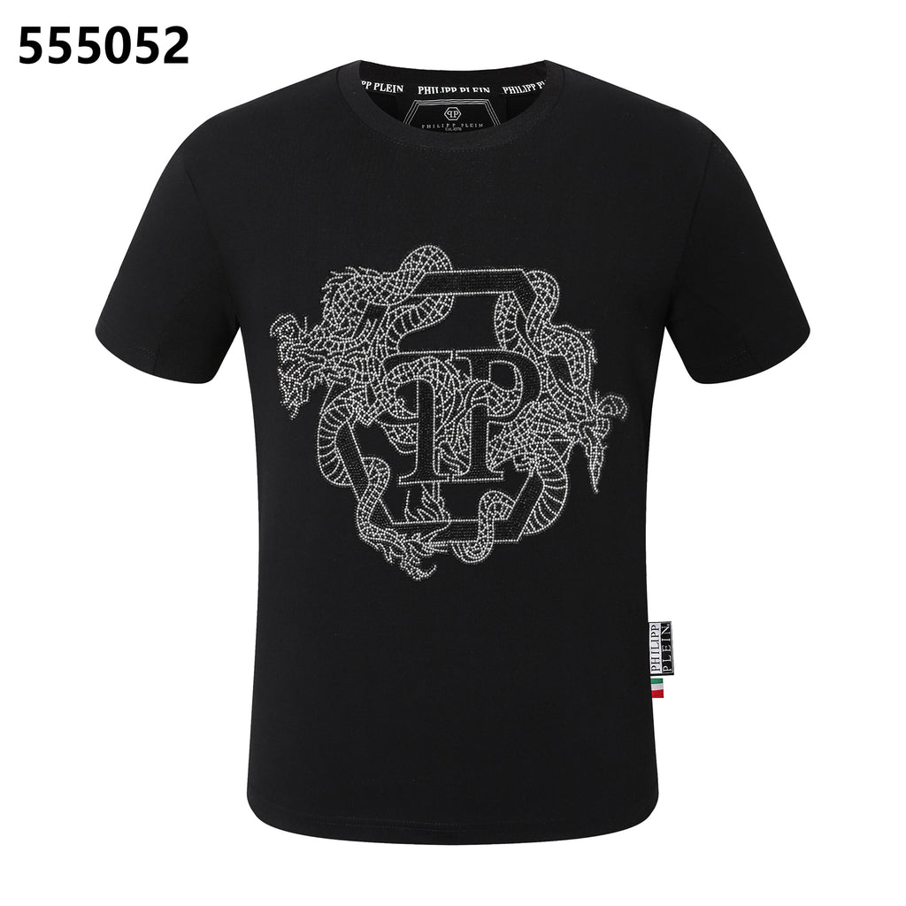 T-shirt à col rond orné de diamants PHILIPP PLEIN