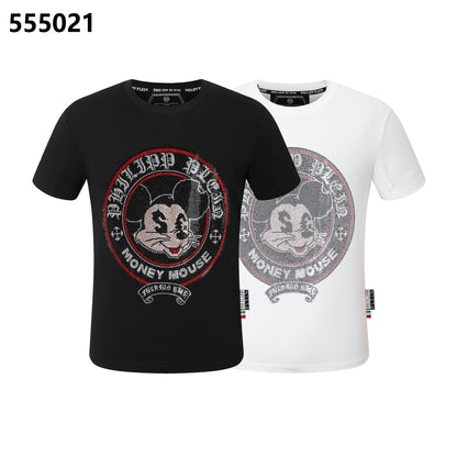PHILIPP PLEIN T-Shirt mit Mickey-Mouse-Print und Rundhalsausschnitt