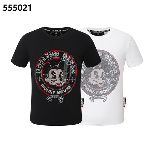 PHILIPP PLEIN Mickey Mouse Print Crew Neck T-Shirt