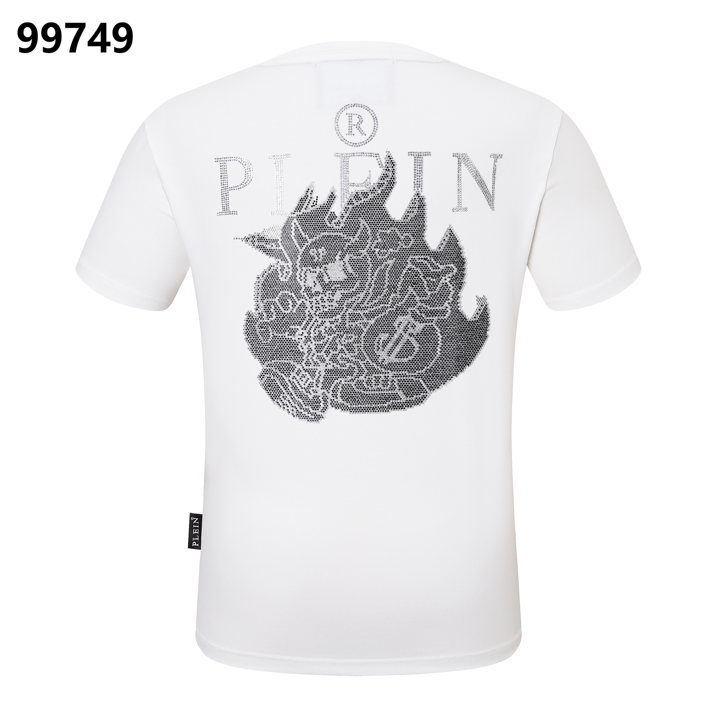 PHILIPP PLEIN Devil Rhinestone Crew Neck T-Shirt