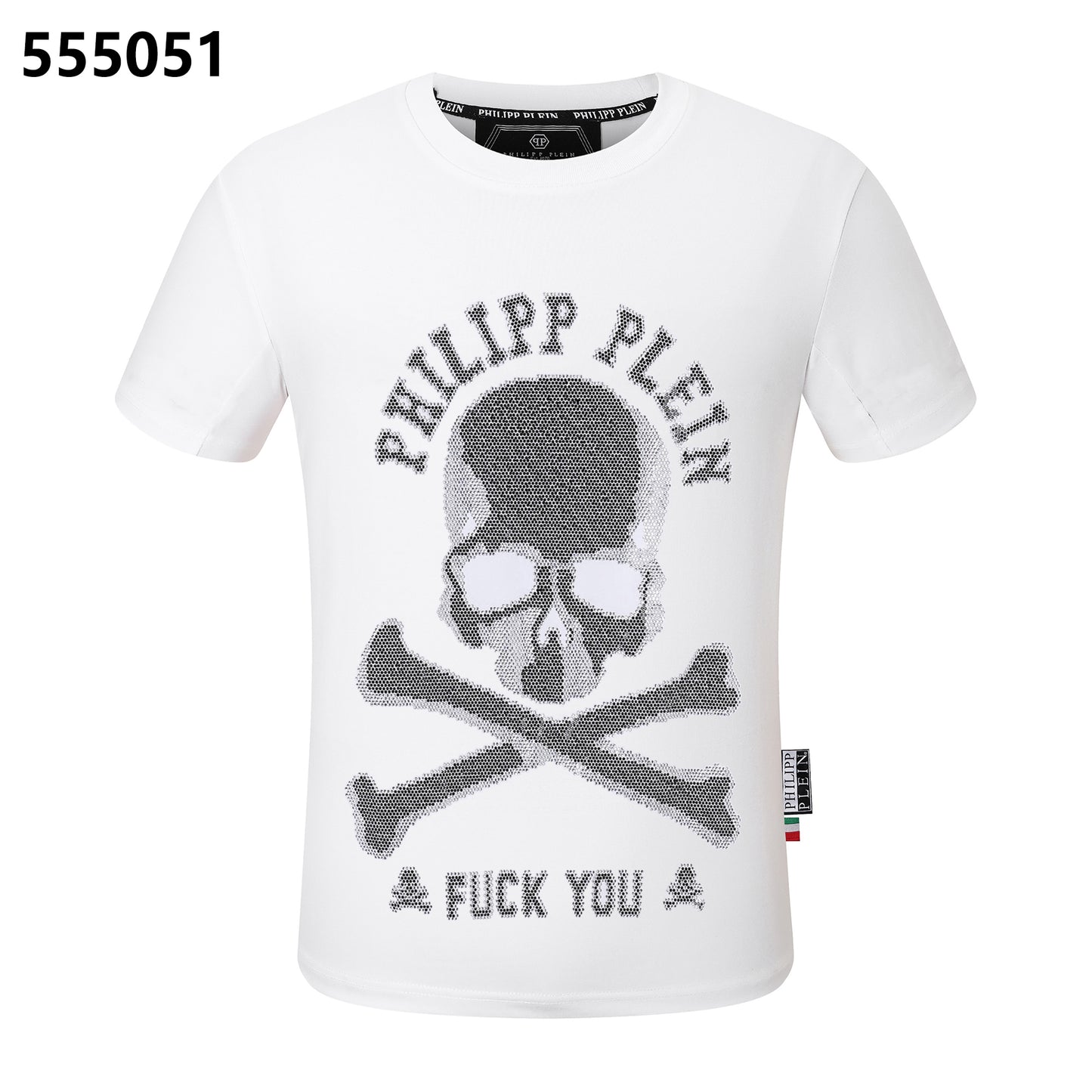 PHILIPP PLEIN Rundhals-T-Shirt mit Totenkopf-Motiv
