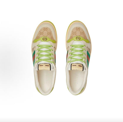 GUCCI Screener Round-Toe Lace-Up Men's Teal
