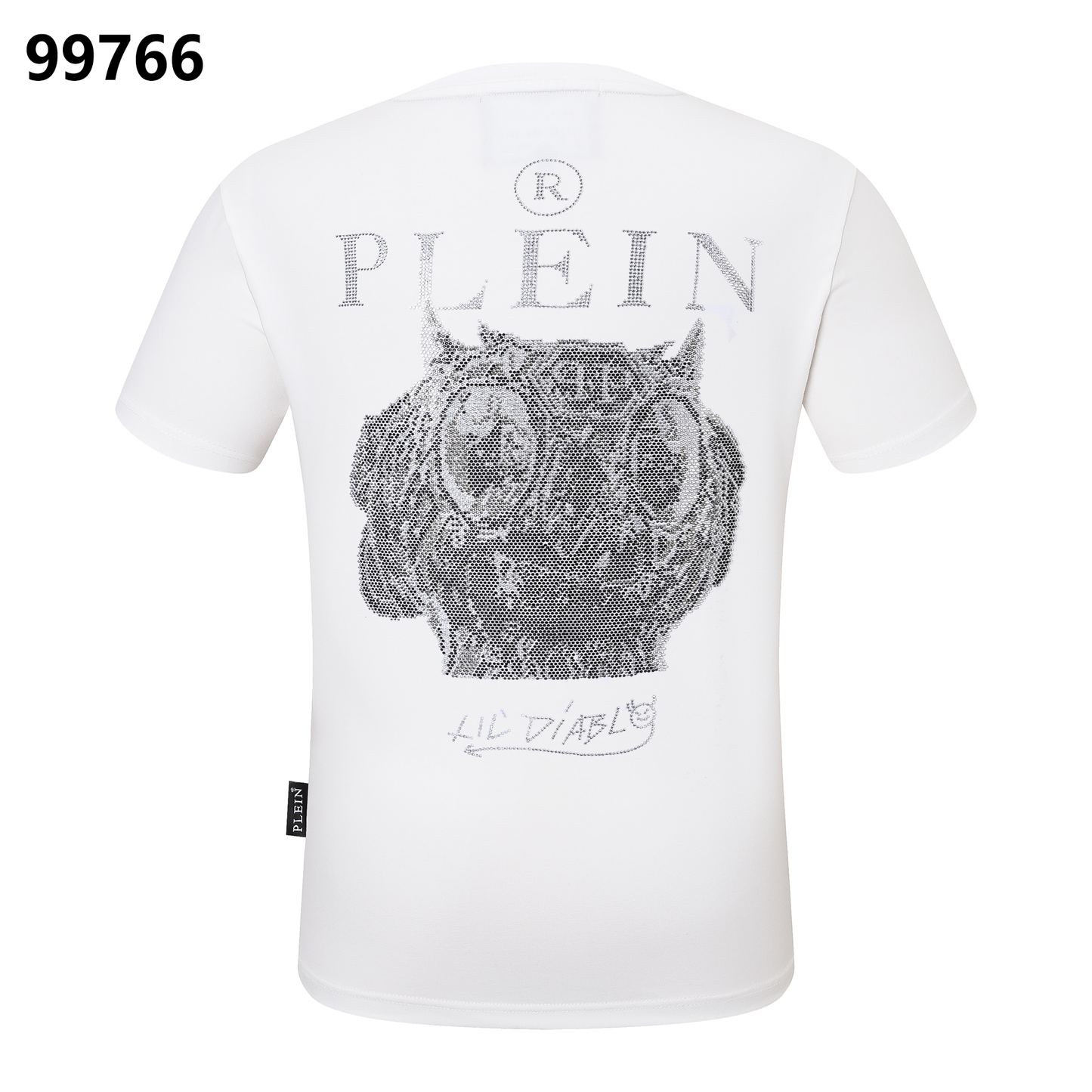 PHILIPP PLEIN Rundhals-T-Shirt mit Dämonen-Totenkopf-Design