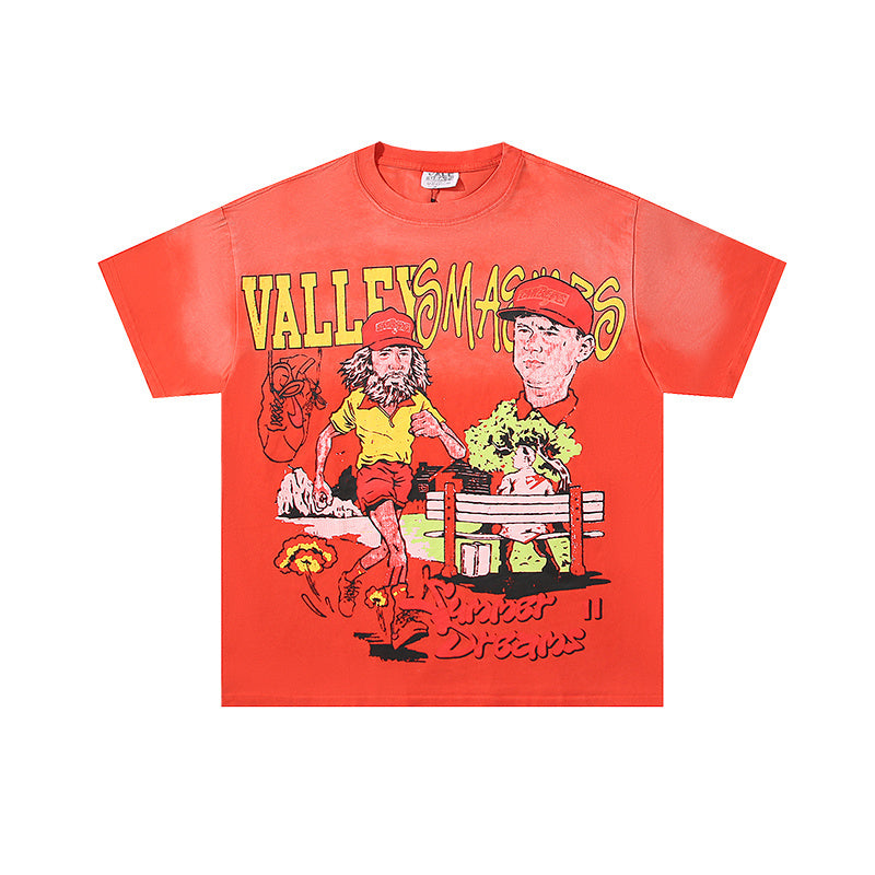 ヴィンテージ風レトロウォッシュTシャツ