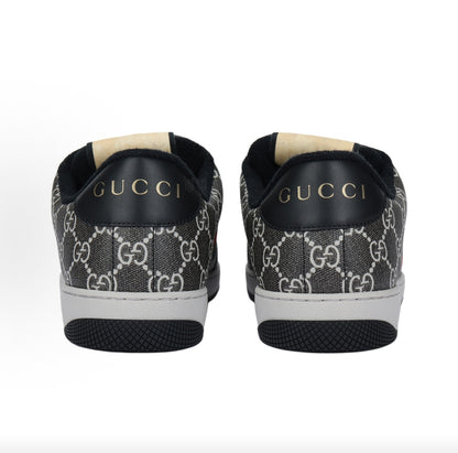 GUCCI Screener “Dirty” Sneakers, Men's, Black and Gray