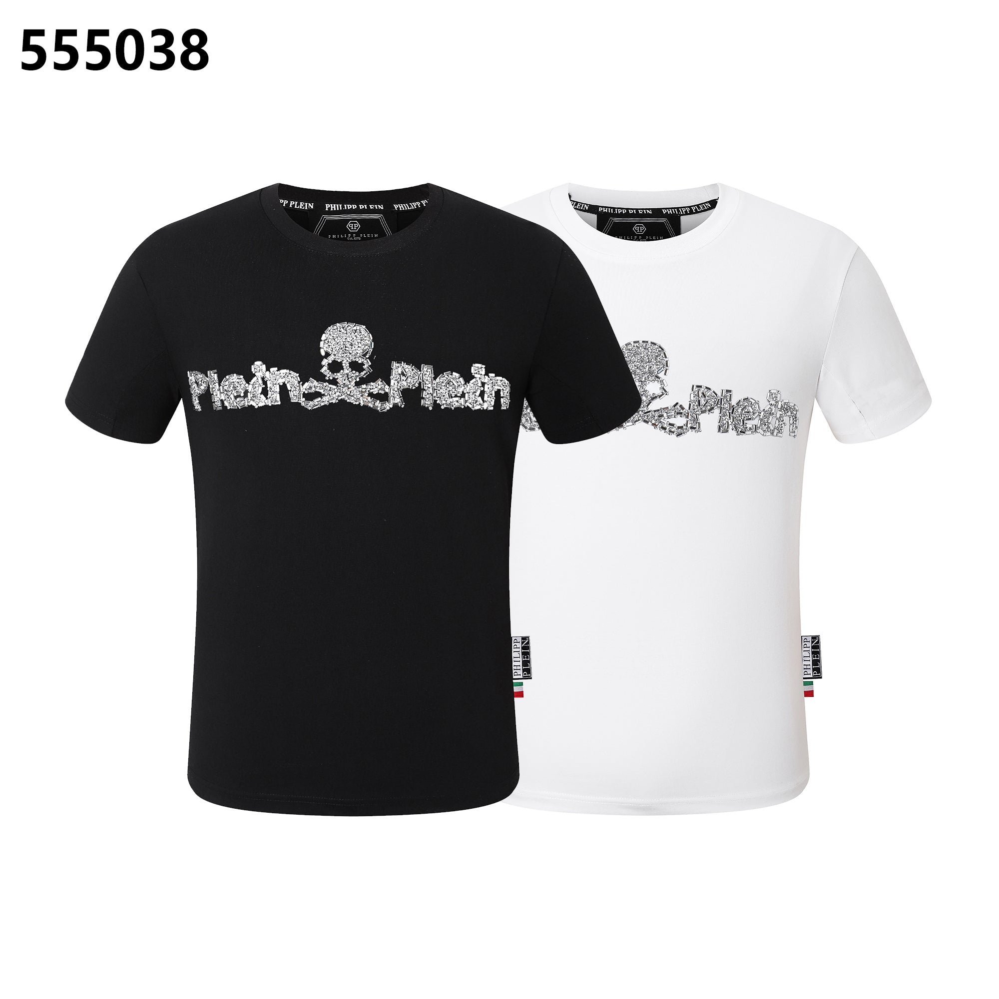 PHILIPP PLEIN 스컬 크루넥 티셔츠