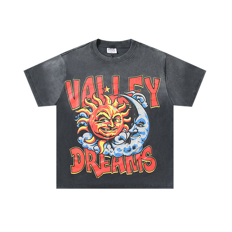 ヴィンテージ風レトロウォッシュTシャツ