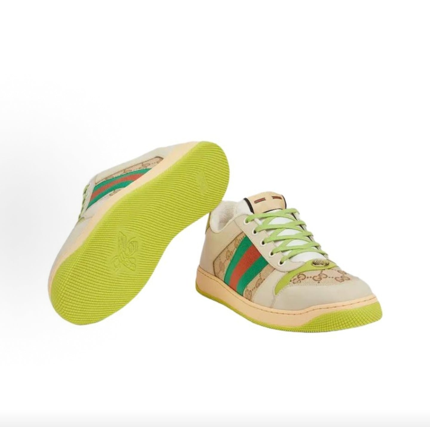 GUCCI Screener Round-Toe Lace-Up Men's Teal