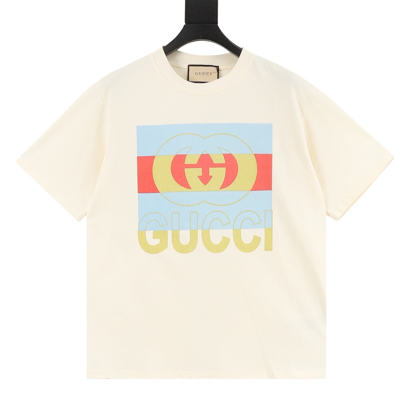 Gucci Short-Sleeve T-Shirt with Double G Print