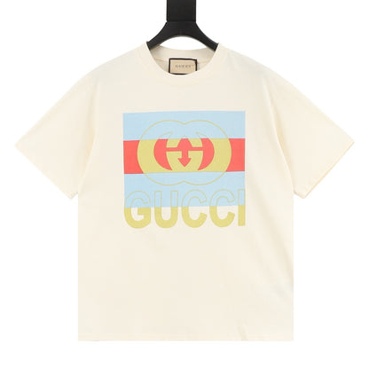 Gucci Short-Sleeve T-Shirt with Double G Print
