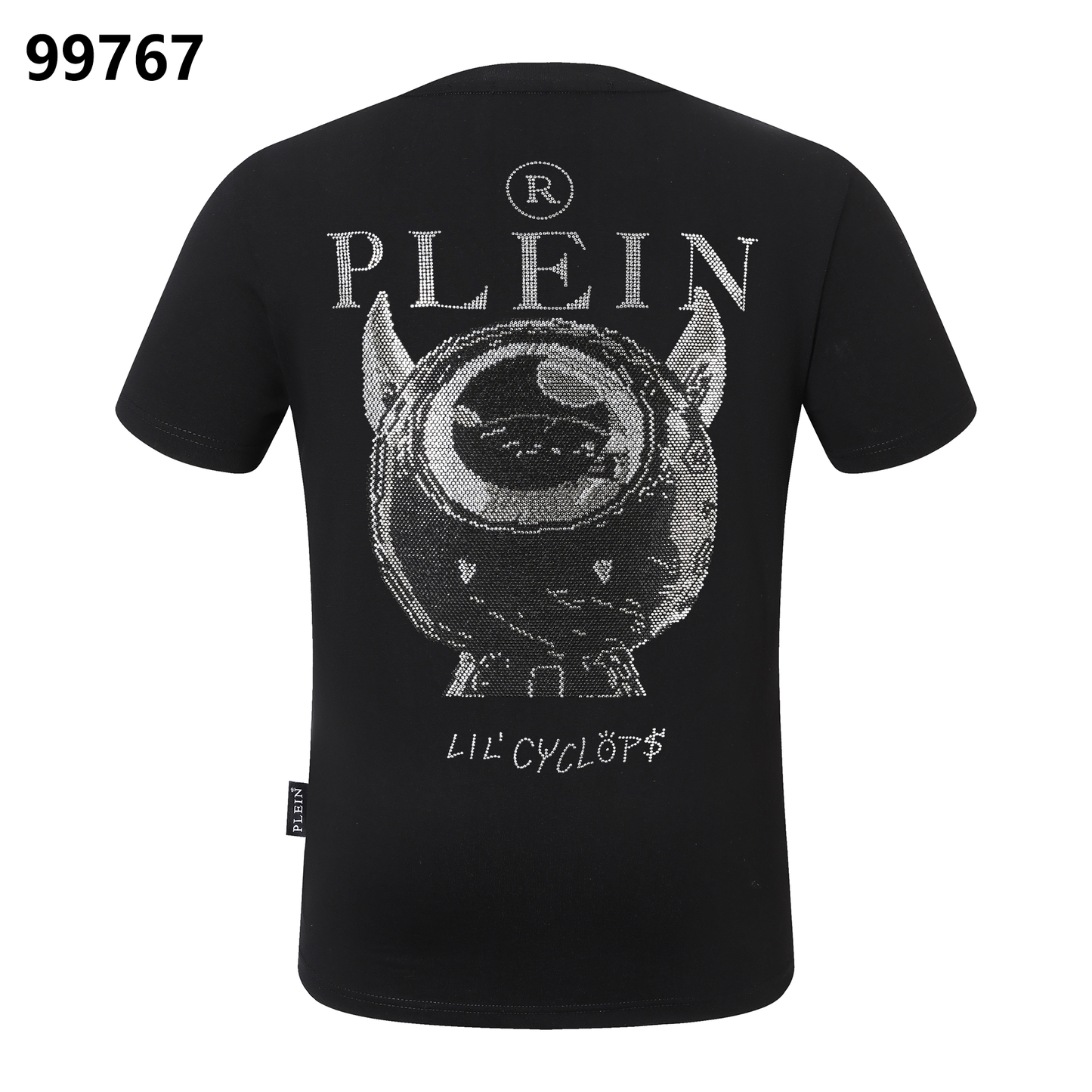 PHILIPP PLEIN Round-Neck T-Shirt with Little Monster Print