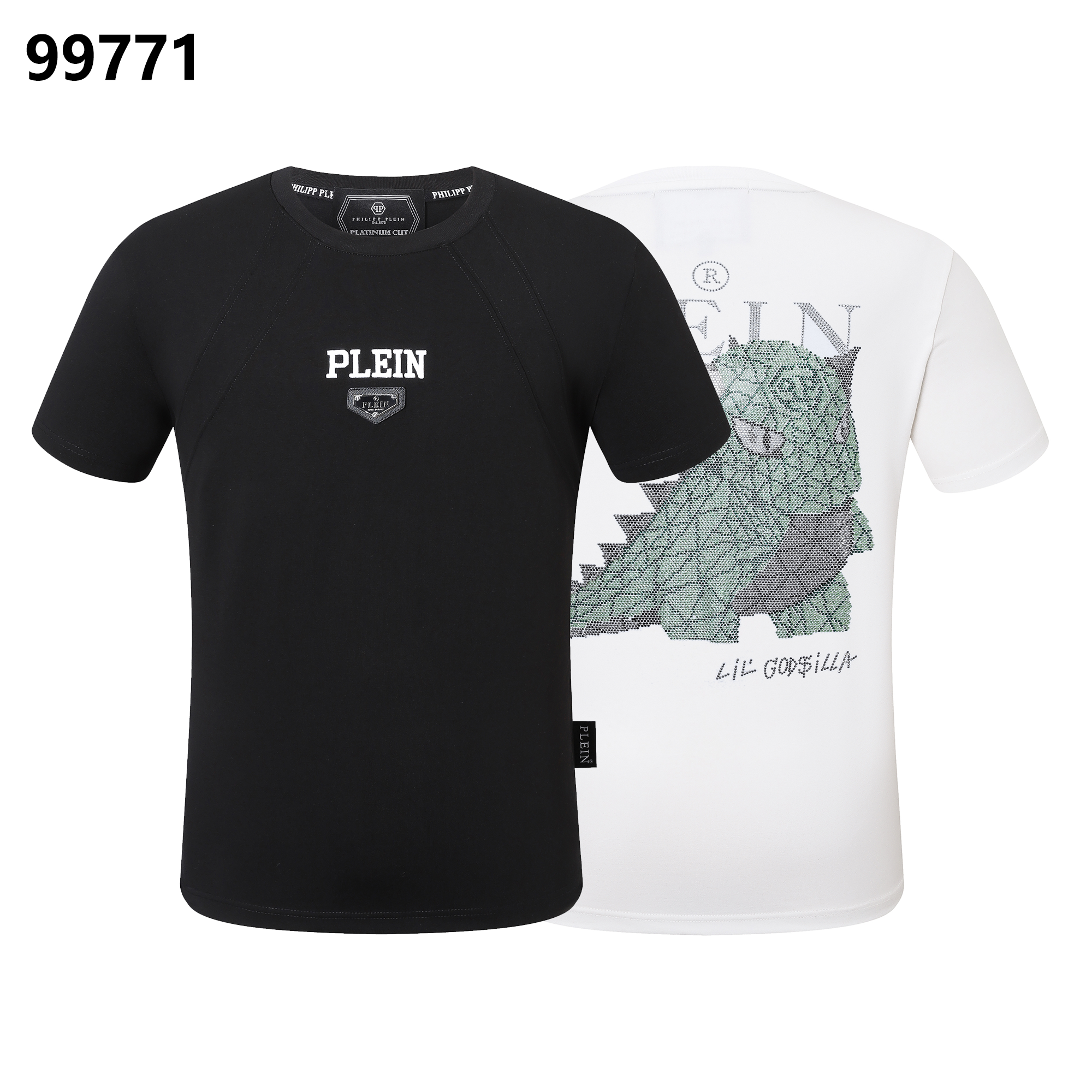 PHILIPP PLEIN リトルダイナソークルーネックTシャツ