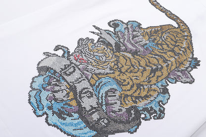 PHILIPP PLEIN Round-Neck T-Shirt with Tiger Print