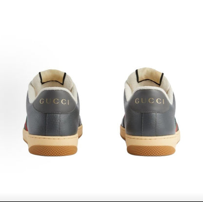 GUCCI Screener “Dirty” Sneakers, Canvas, Men's, Gray