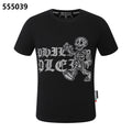 PHILIPP PLEIN スカルとレターデザインの丸首Tシャツ
