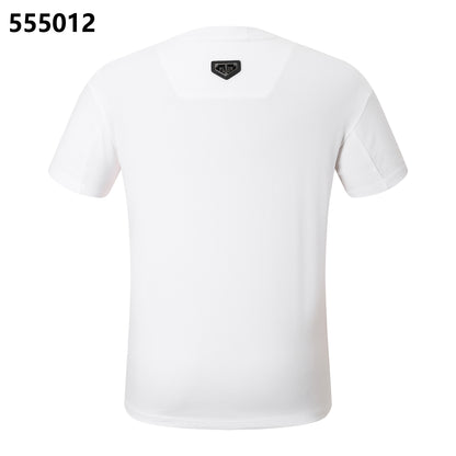 PHILIPP PLEIN Rundhals-T-Shirt mit Racing-Print