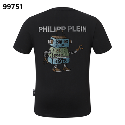 PHILIPP PLEIN T-Shirt mit Roboter-Strassverzierung und Rundhalsausschnitt