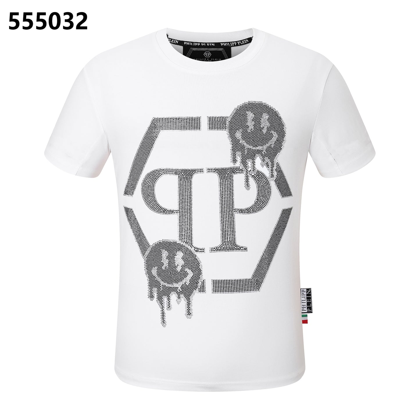 PHILIPP PLEIN Rundhals-T-Shirt mit Cartoon-Smiley-Design