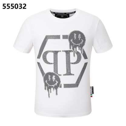 PHILIPP PLEIN Rundhals-T-Shirt mit Cartoon-Smiley-Design