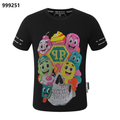 フィリッププレイン ファン カートゥーン スケルトン アイスクリーム ラウンドネック Tシャツ