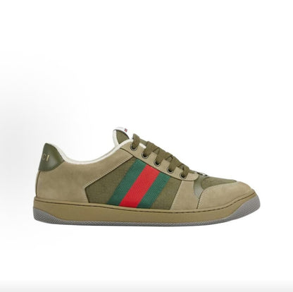 GUCCI Screener Canvas Retro Logo Men's Green