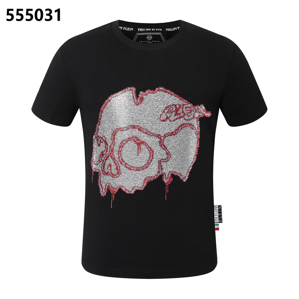 PHILIPP PLEIN シャッタードスカルデザイン ラウンドネックTシャツ