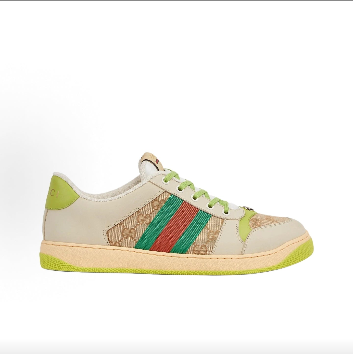 GUCCI Screener Round-Toe Lace-Up Men's Teal