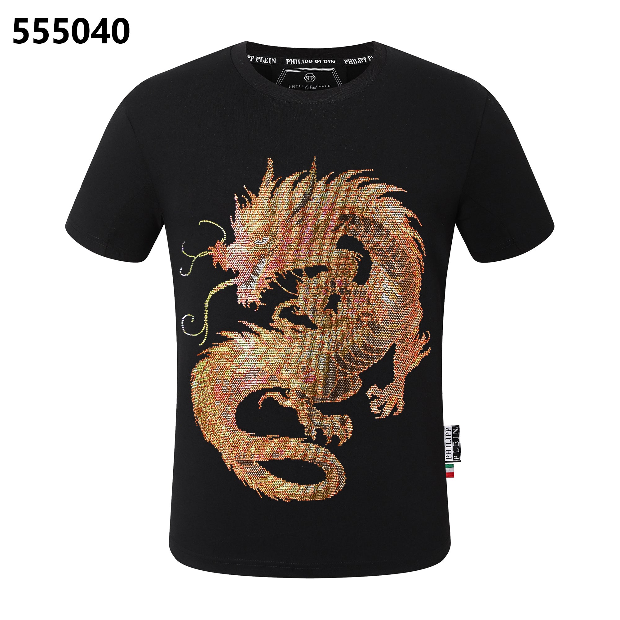 PHILIPP PLEIN ドラゴンデザイン ラウンドネック Tシャツ