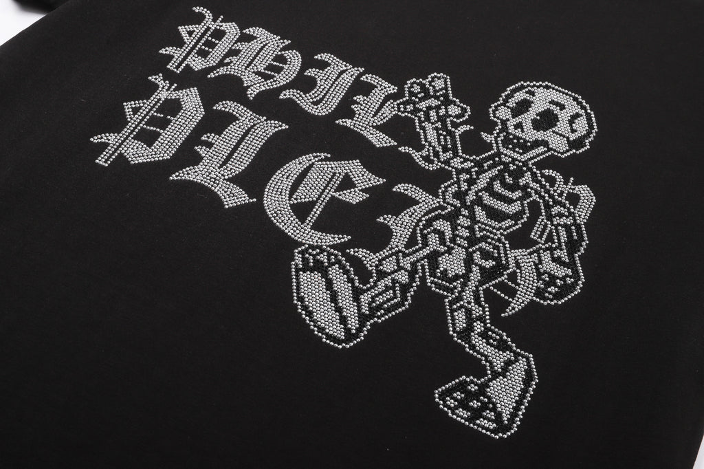PHILIPP PLEIN スカルとレターデザインの丸首Tシャツ