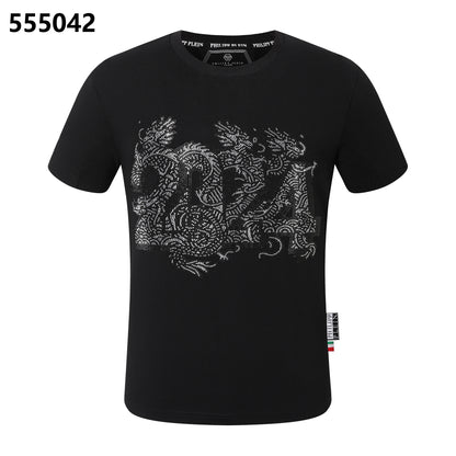 PHILIPP PLEIN 2024 Dragon-Print Crew-Neck T-Shirt