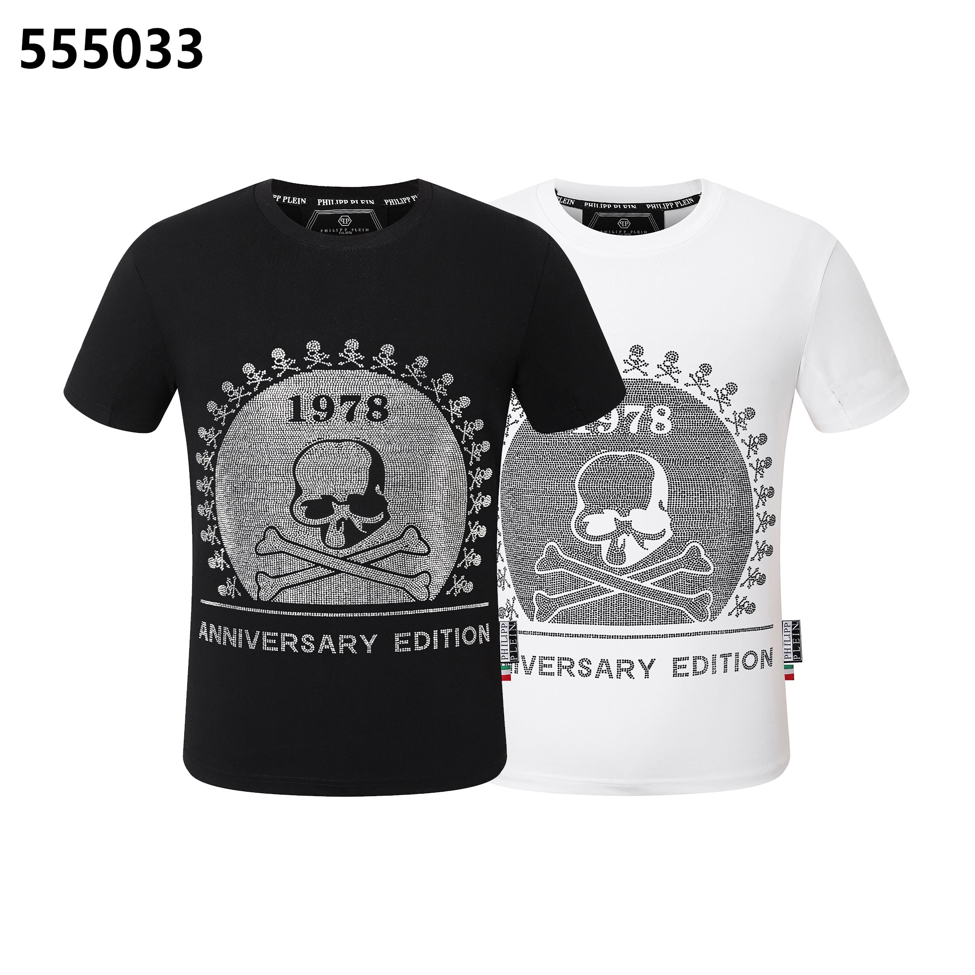 PHILIPP PLEIN 1978 スカルプリント クルーネック Tシャツ