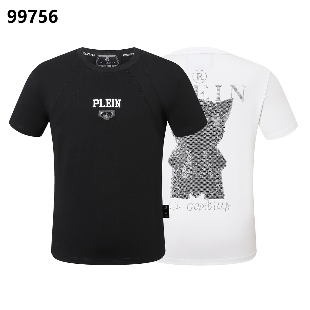 PHILIPP PLEIN リトルダイナソー ラインストーン ラウンドネックTシャツ