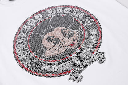 PHILIPP PLEIN T-Shirt mit Mickey-Mouse-Print und Rundhalsausschnitt