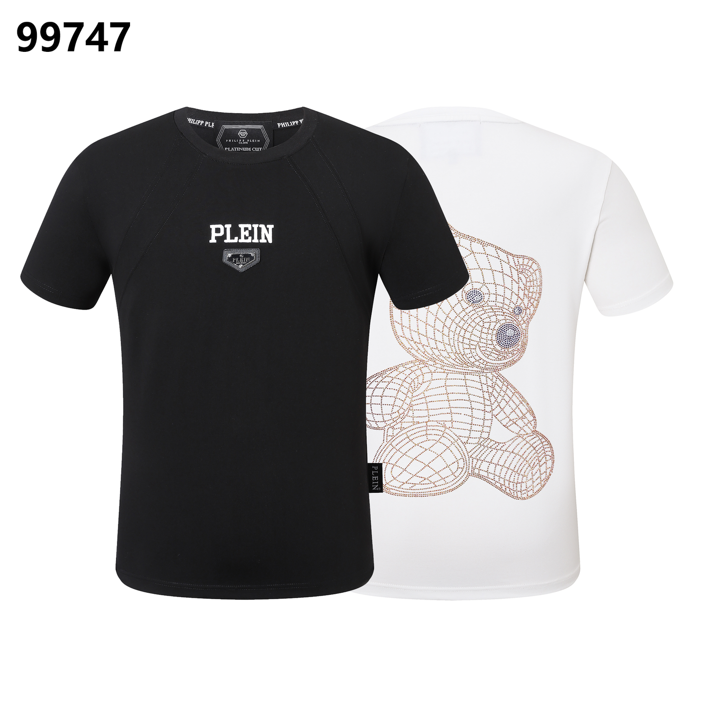PHILIPP PLEIN Rundhals-T-Shirt Teddy Strass Teddybär
