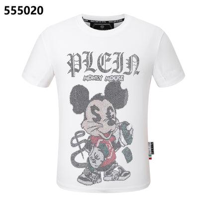 PHILIPP PLEIN T-Shirt mit Rundhalsausschnitt und Micky-Maus-Print