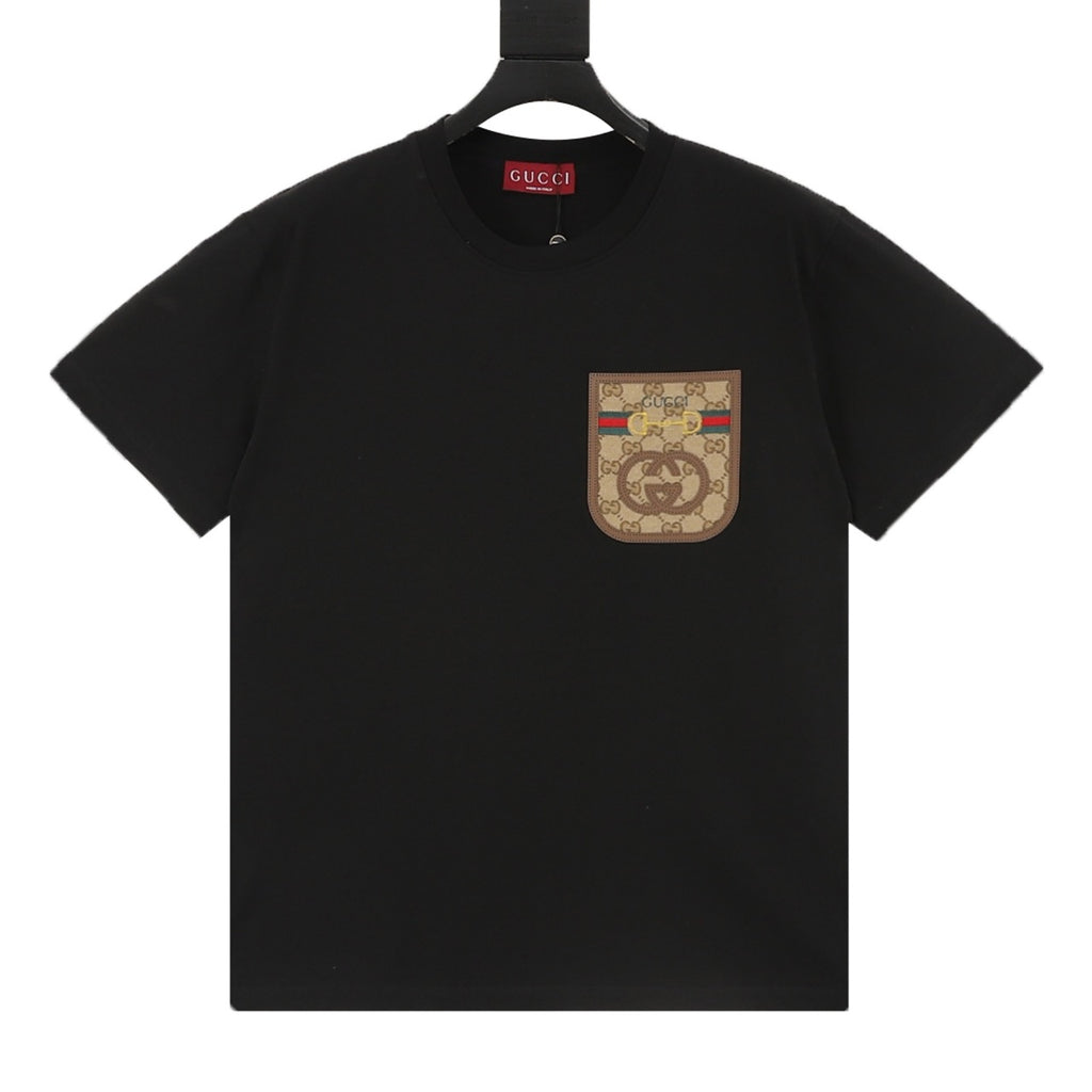 グッチ ポケット付きフローラルパッチ ショートスリーブシャツ