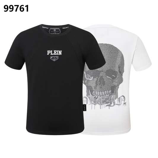 PHILIPP PLEIN Skull Sanskrit Rhinestone-Embellished Round-Neck T-Shirt