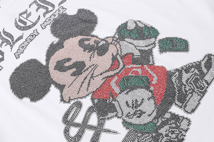 PHILIPP PLEIN T-Shirt mit Rundhalsausschnitt und Micky-Maus-Print