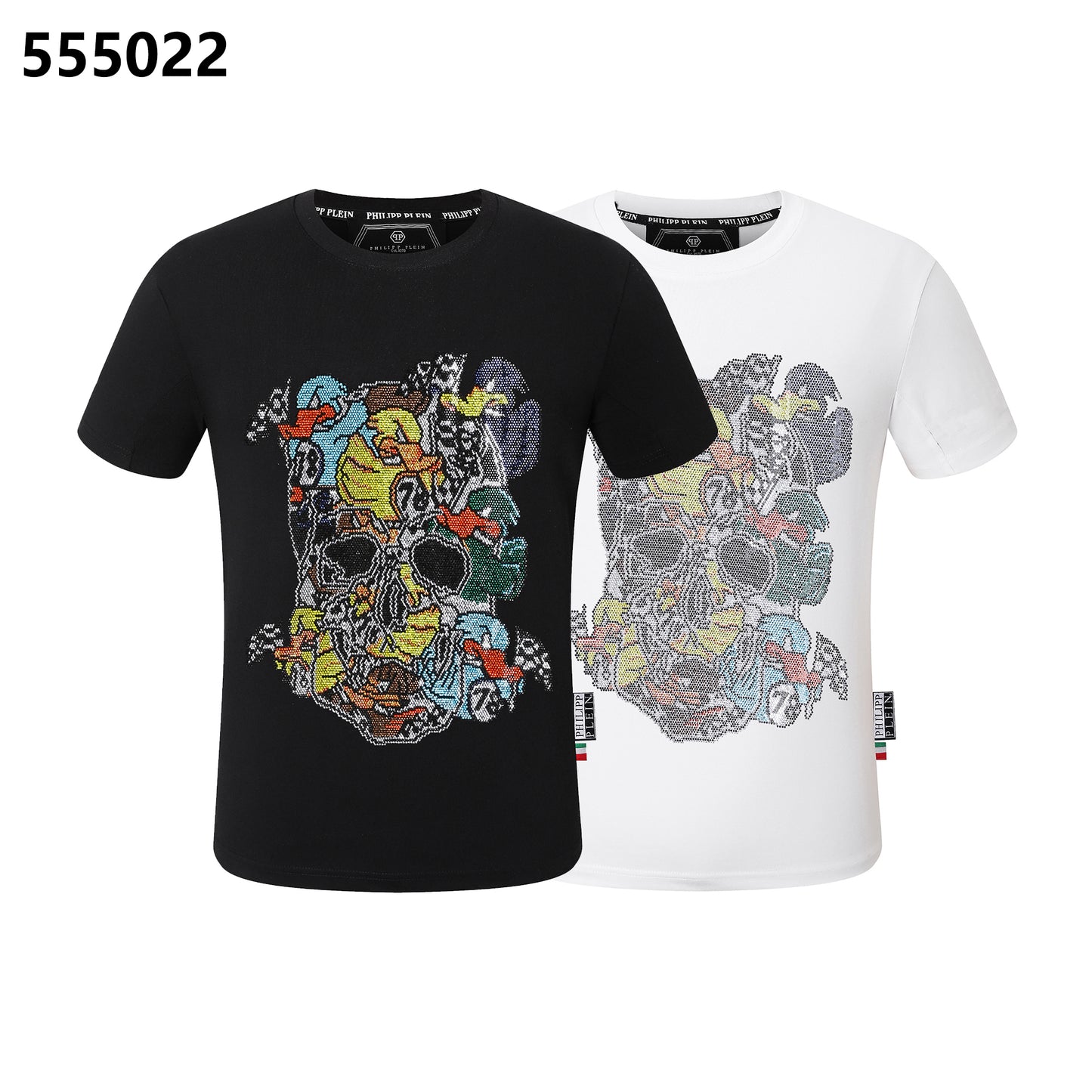 PHILIPP PLEIN Round-neck T-shirt with a skull design